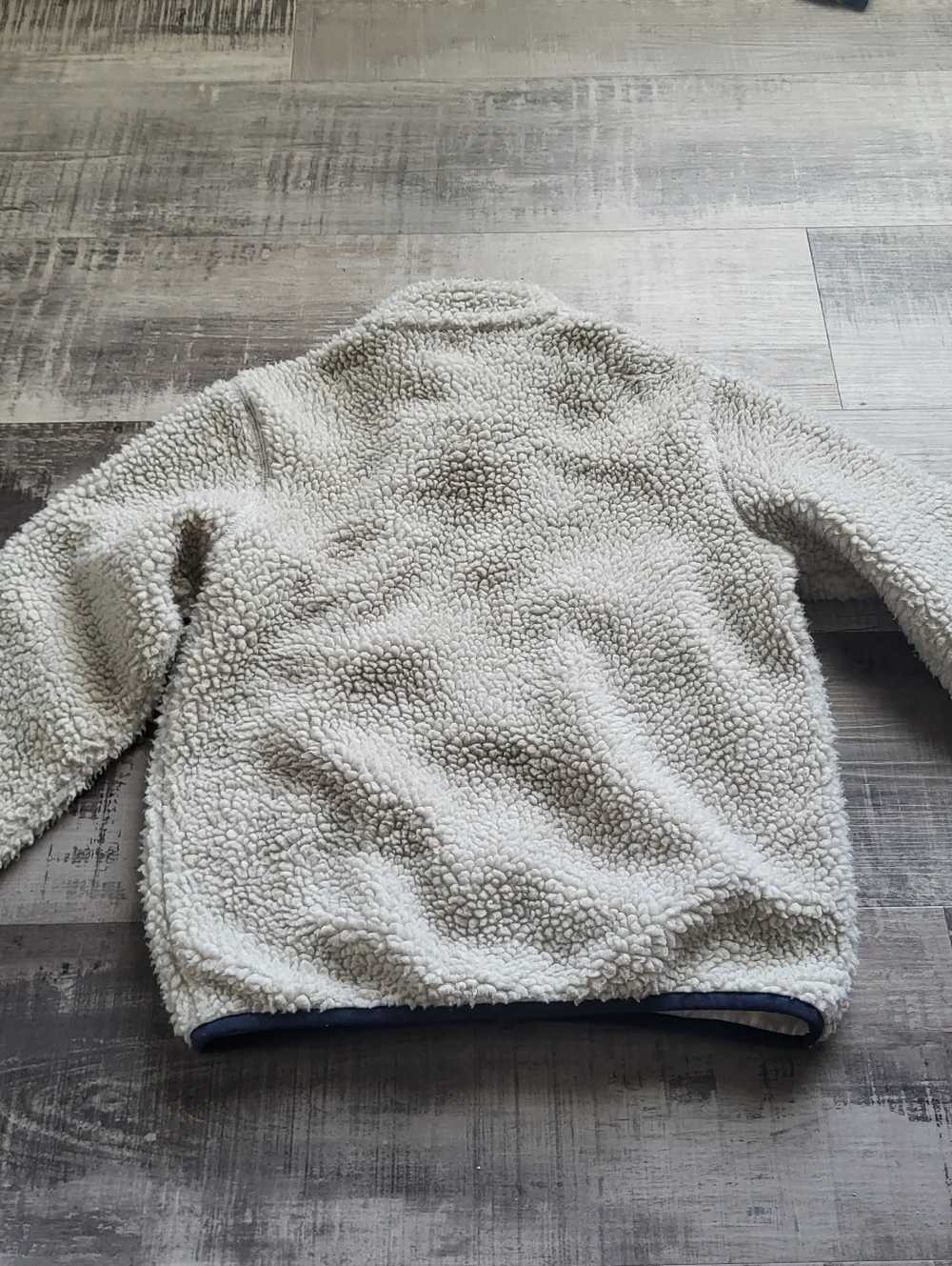 Member's Mark Boy's Lightweight Cuddly Cozy Full Zip Sherpa Jacket Size 7 Cream
